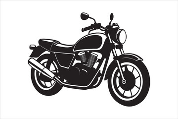 Obraz premium Motorcycle Silhouette Victor Art Created with AI Technology 
