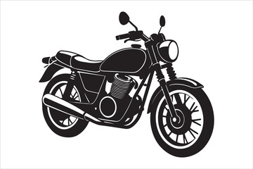 Obraz premium Motorcycle Silhouette Victor Art Created with AI Technology 