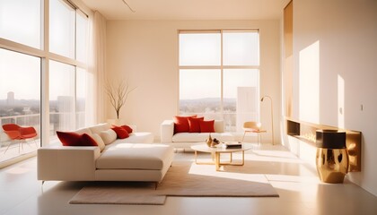 Fototapeta premium Photo interior modern design room 3d illustration