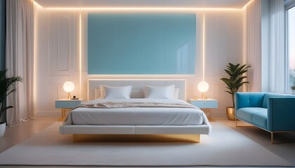 Photo interior modern design room 3d illustration