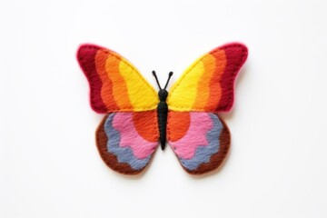 Felt stickers of a single butterfly invertebrate accessories handicraft.