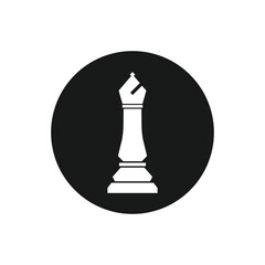 Chess bishop icon sign vector design