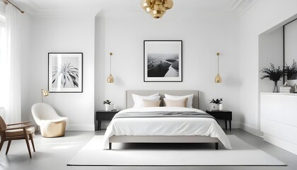 Photo interior modern design room 3d illustration