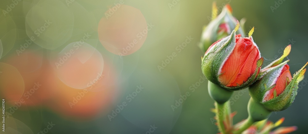 Aufkleber stunning macro shots of rose buds with a captivating copy space image.