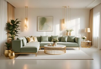 Fototapeta premium Photo interior modern design room 3d illustration