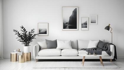 Photo interior modern design room 3d illustration