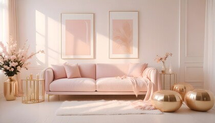 Fototapeta premium Photo interior modern design room 3d illustration