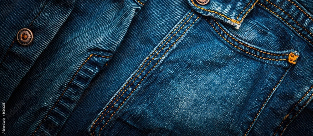 Poster background with denim fabric texture, perfect for copy space image.