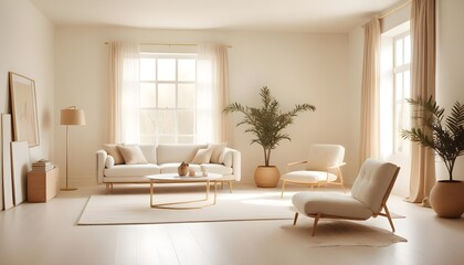 Fototapeta premium Photo interior modern design room 3d illustration