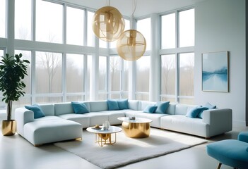 Fototapeta premium Photo interior modern design room 3d illustration