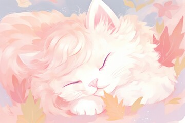 Obraz premium Cat drawing cartoon animal.