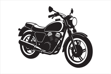 Fototapeta premium Motorcycle Silhouette Victor Art Created with AI Technology 