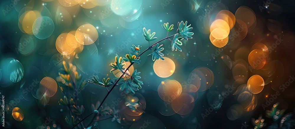 Poster stunning bokeh enhances the appeal of natural backgrounds in a copy space image.