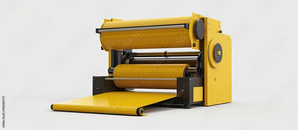 Leinwandbilder yellow press presented in a mobile format against a white backdrop with copy space image.