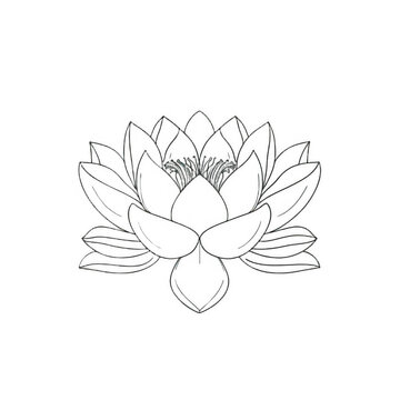 recommend clip art: Minimalist Line Art of a Lotus Flower