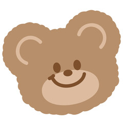 Illustration of teddy bear for cartoon, character, comic, mascot, sticker, branding, logo, icon, animal print, zoo, standee, cute patches, shirt print, kids, toddler, baby, children, plush toy, doll