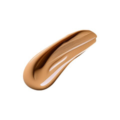 Obraz premium Beige cosmetic smear of foundation, concealer on a transparent background isolated. Makeup and cosmetics. Care and beauty