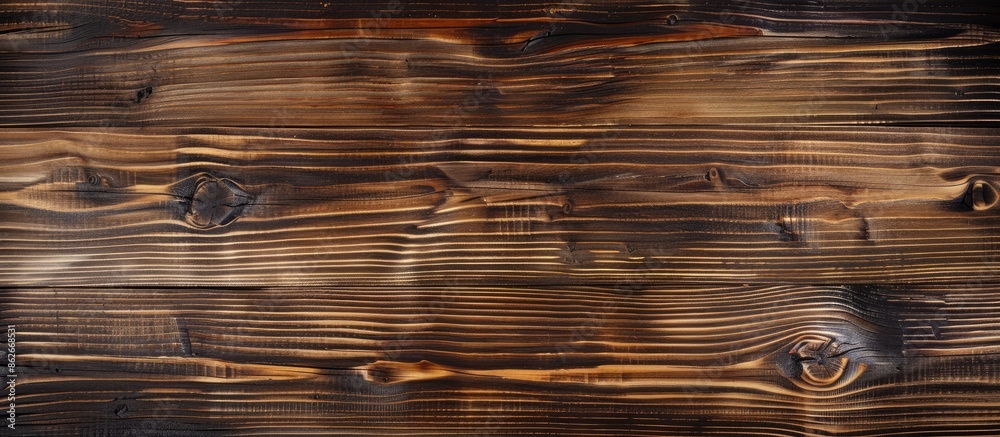 Fototapete Top view of a wooden table showing the texture of the wood, ideal for adding text or images in the copy space image.