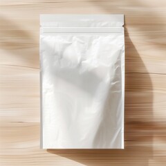 Obraz premium white paper bag, white paper packing bag mockup