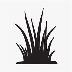 grass vector silhouette illustration