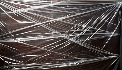 Obraz premium transparent plastic film wrap overlay texture background 