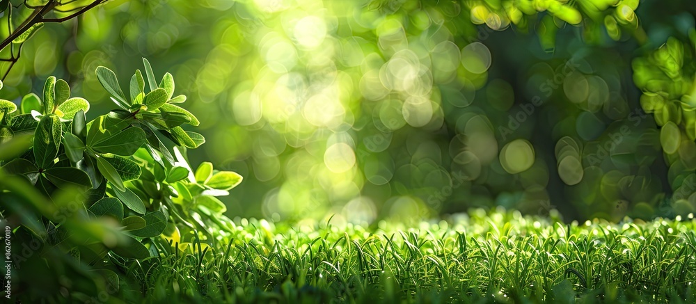 Aufkleber nature's verdant backdrop with ample copy space image.