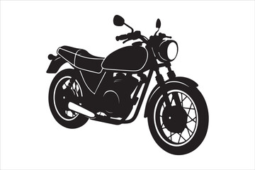 Obraz premium Motorcycle Silhouette Victor Art Created with AI Technology 