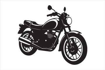 Fototapeta premium Motorcycle Silhouette Victor Art Created with AI Technology 