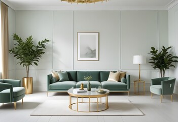 Fototapeta premium Photo interior modern design room 3d illustration