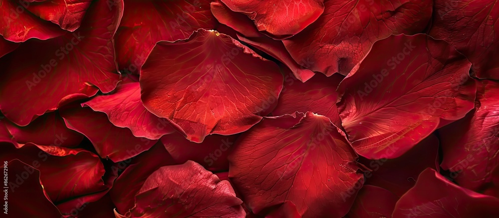 Aufkleber background texture of red rose petals with copy space image.