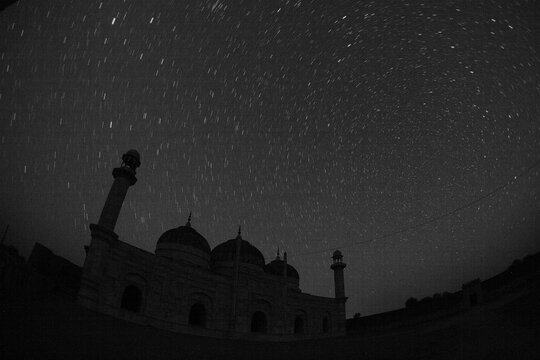 View of Multan Fort under starry night, Multan, Pakistan.