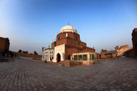 View of Multan Fort and shrine of Bahauddin Zikria, Multan, Pakistan.