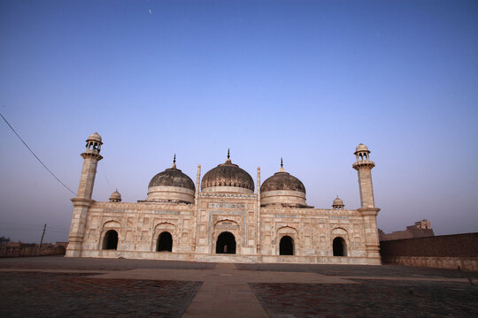 View of Multan Fort with mosque and minarets, Multan, Pakistan.