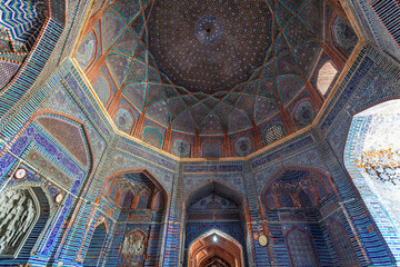 View of intricate decorative shrine of sachal sarmast, daraza, sindh, pakistan.