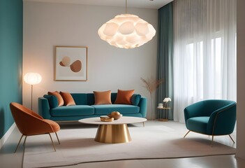 Photo interior modern design room 3d illustration