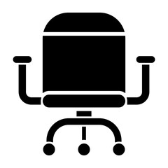 Office chair glyph icon