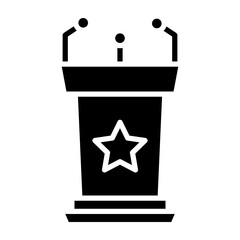 Podium glyph icon
