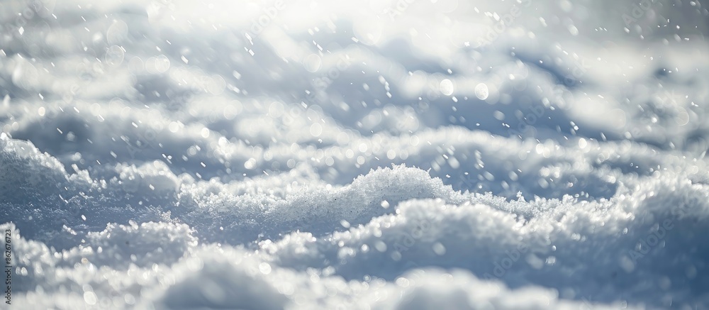 Poster soft focus white snow background with copy space image.