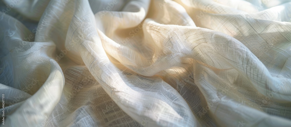 Aufkleber Close-up view of an empty fabric texture background with copy space image.