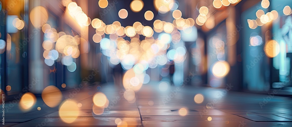 Aufkleber Blurred background with bokeh lights and shadows, perfect for copy space image.