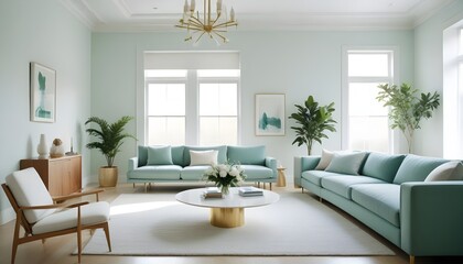 Fototapeta premium Photo interior modern design room 3d illustration