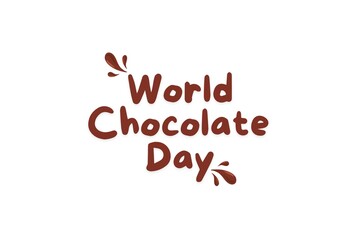 Chocolate day greeting card vector banner design for social media or corporate. Chocolate splash effect,typography