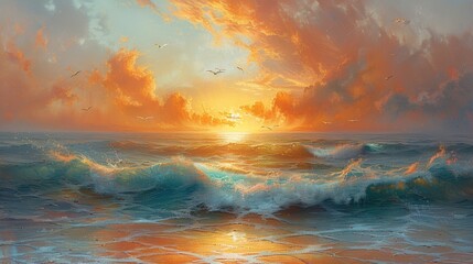 Obraz premium Majestic seascape symphony - a breathtaking natural spectacle