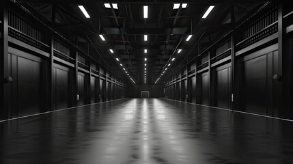 Warehouse, logistics business, empty space, empty space, background.