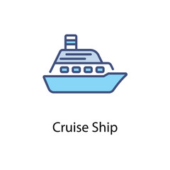 Cruise Ship vector icon