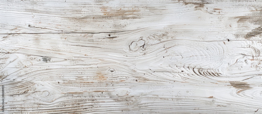 Poster Top view of natural white wood plank from a forest, displaying original texture, ideal as a background with copy space image.