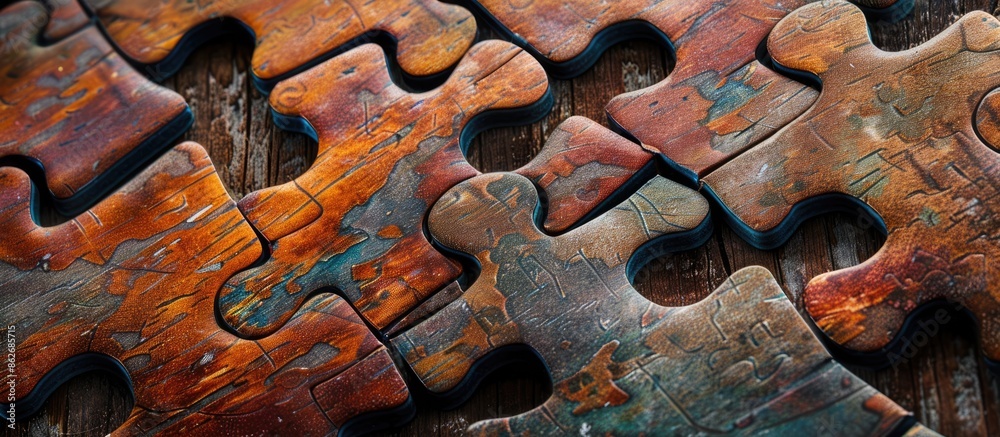 Poster the final jigsaw puzzle piece with copy space image.