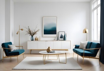 Photo interior modern design room 3d illustration