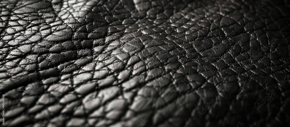 Aufkleber close-up black lamb leather texture background with copy space image for text.
