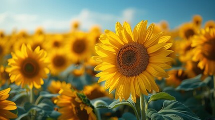 Obraz premium Serene sunflower haven - a sublime natural masterpiece